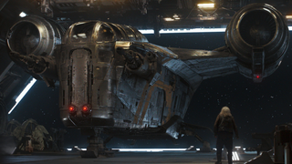 Watch Everyone Geek Out About <i>The Mandalorian</i>'s 15 Miniature Razor Crest Shots
